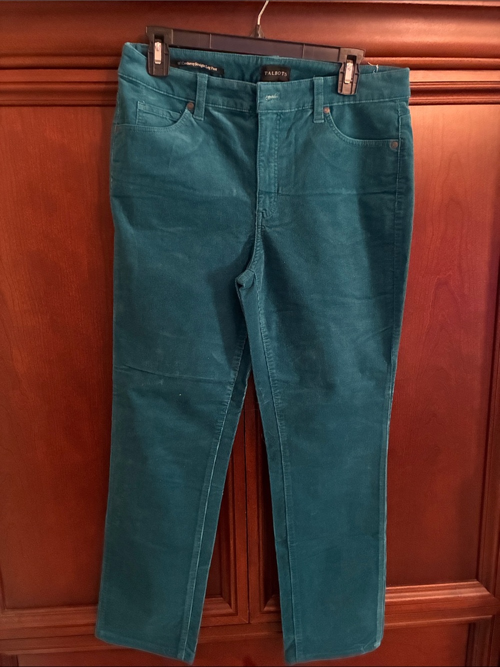 Talbots Teal Corduroy women’s straight leg pants